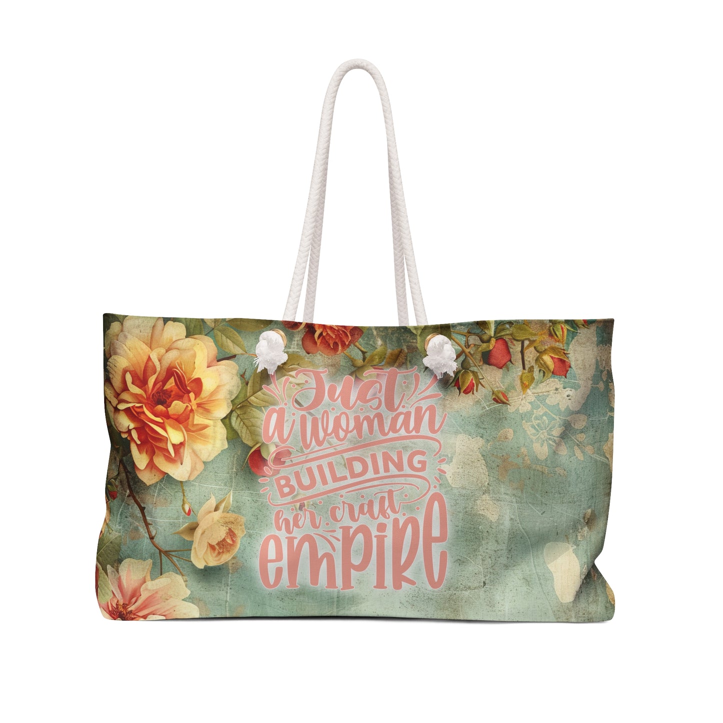 Blush Shabby Chic "Just a woman building her empire" Craft bag