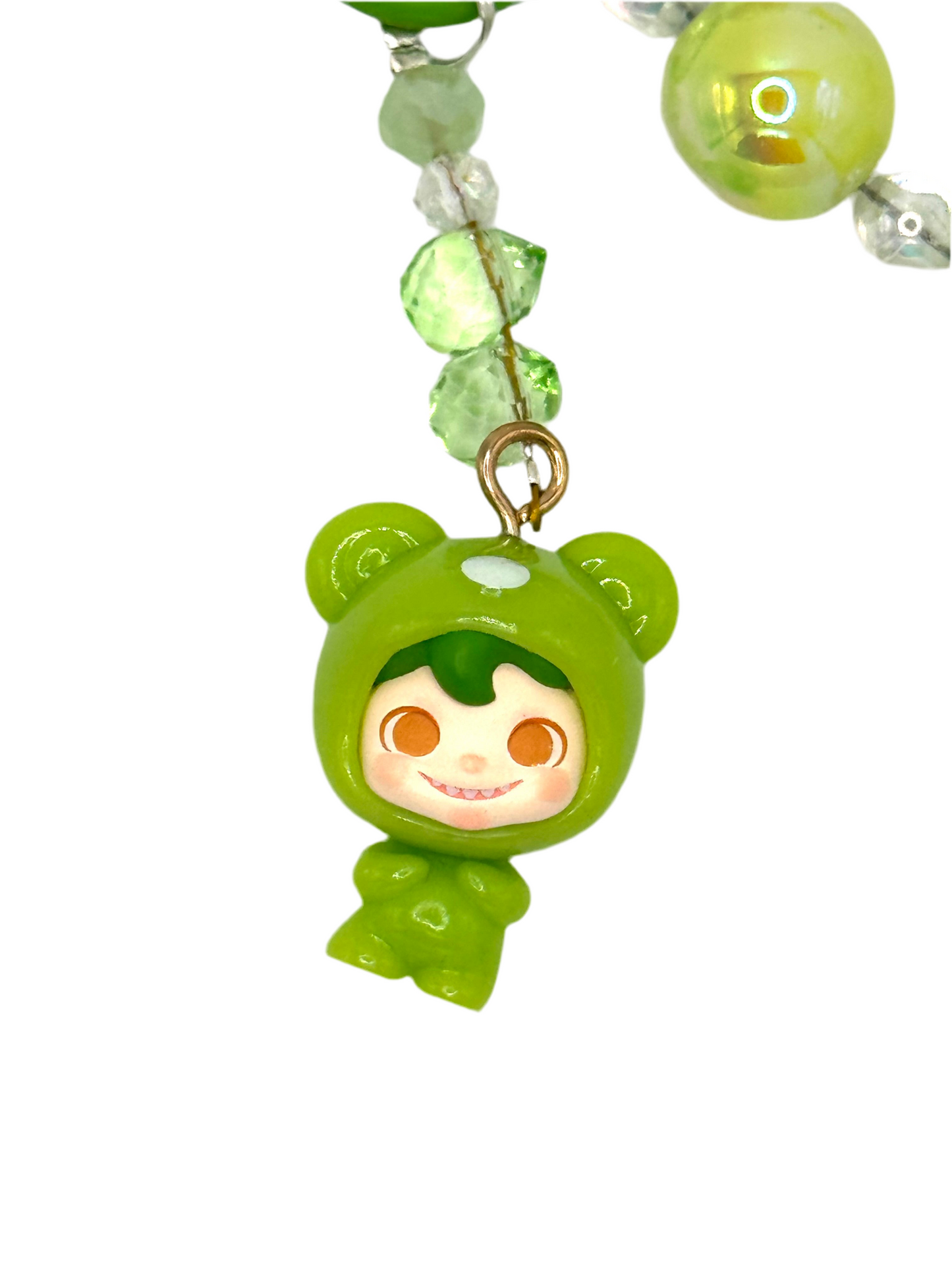 Cute frog charmed phone chain