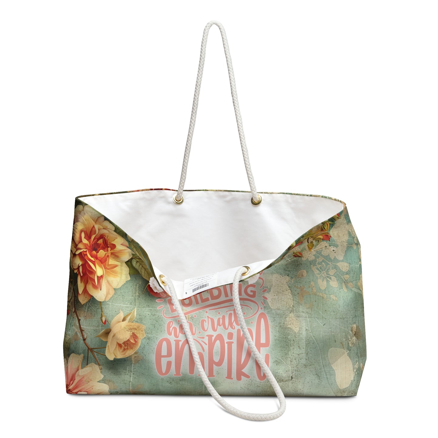 Blush Shabby Chic "Just a woman building her empire" Craft bag