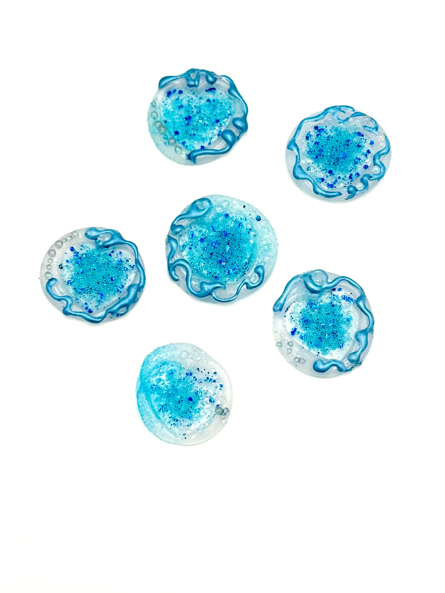 Blue hot glue seal set of 6.