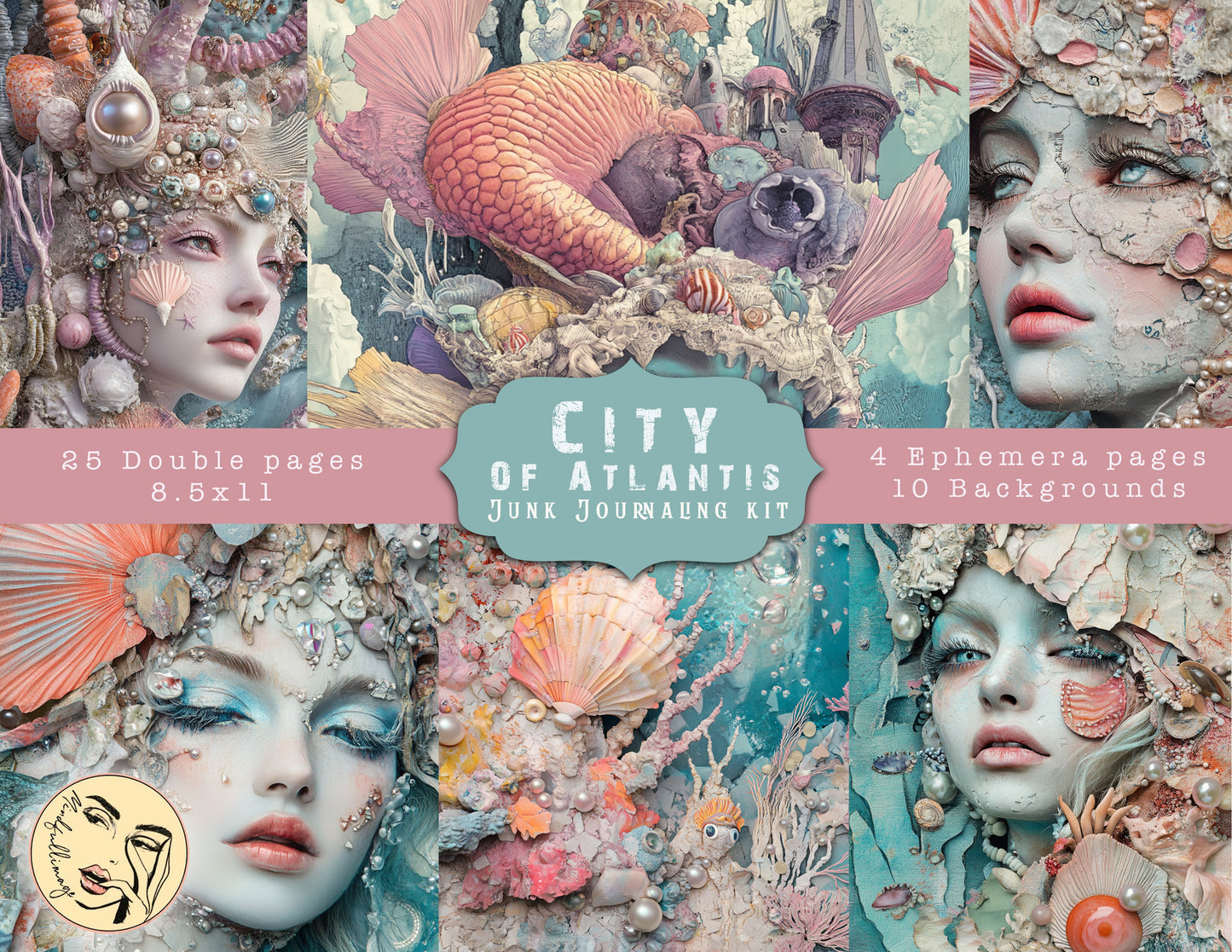 City Of Atlantis Junk Journaling Kit