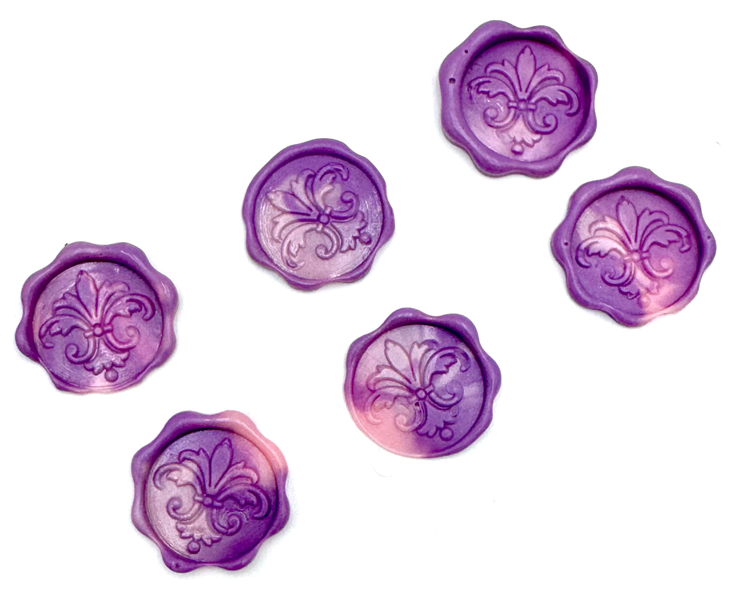 Purple ombré effect 6pcs wax seal set