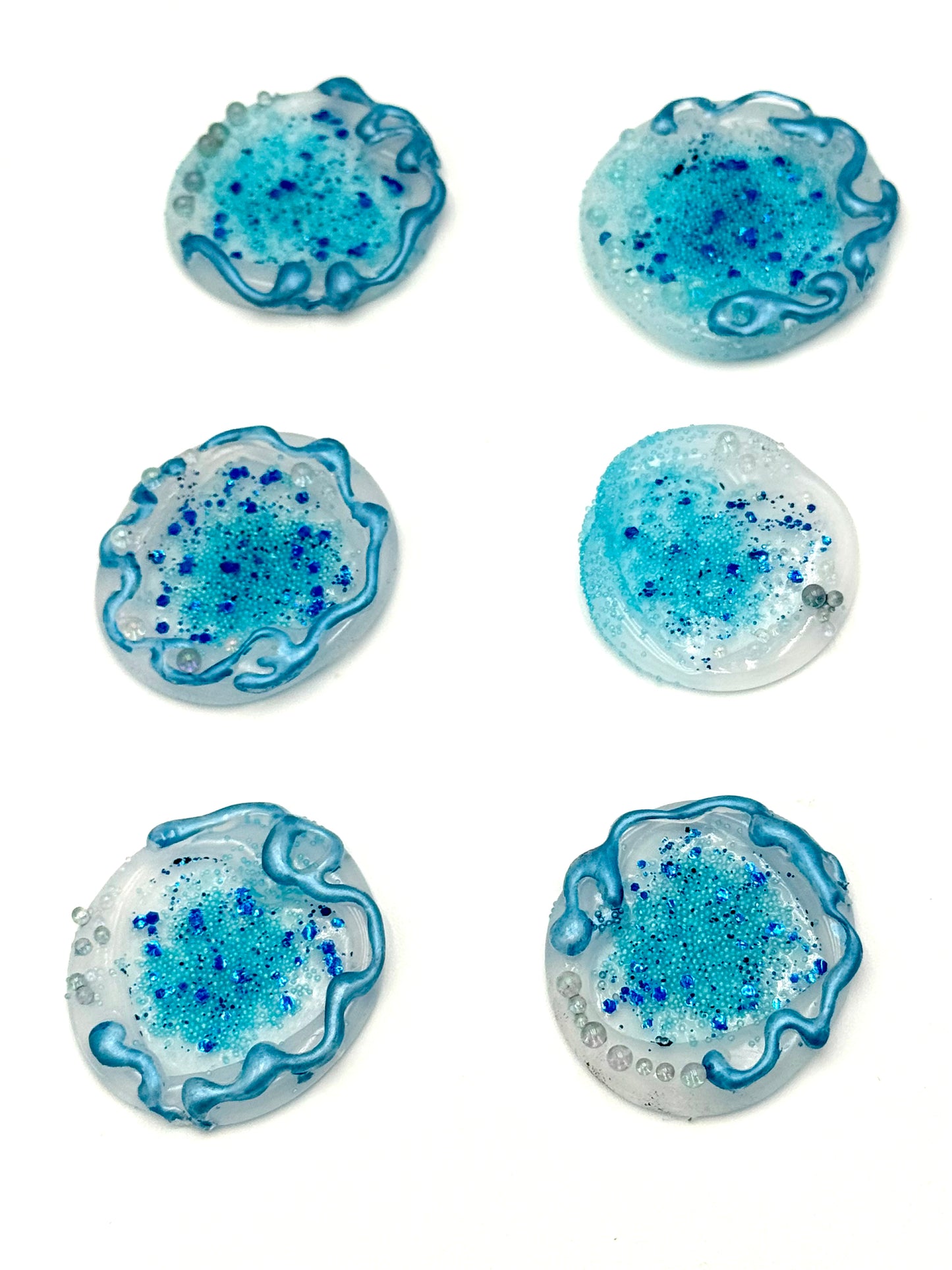 Blue hot glue seal set of 6.