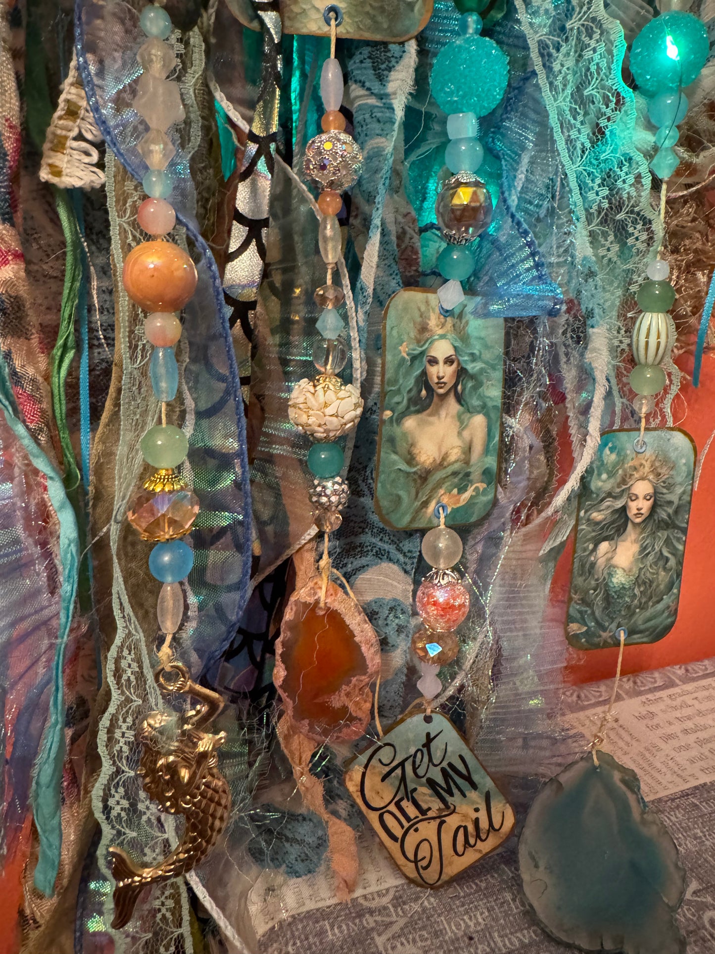 Mermaid glow in the dark home decore “Charmed Tassel”