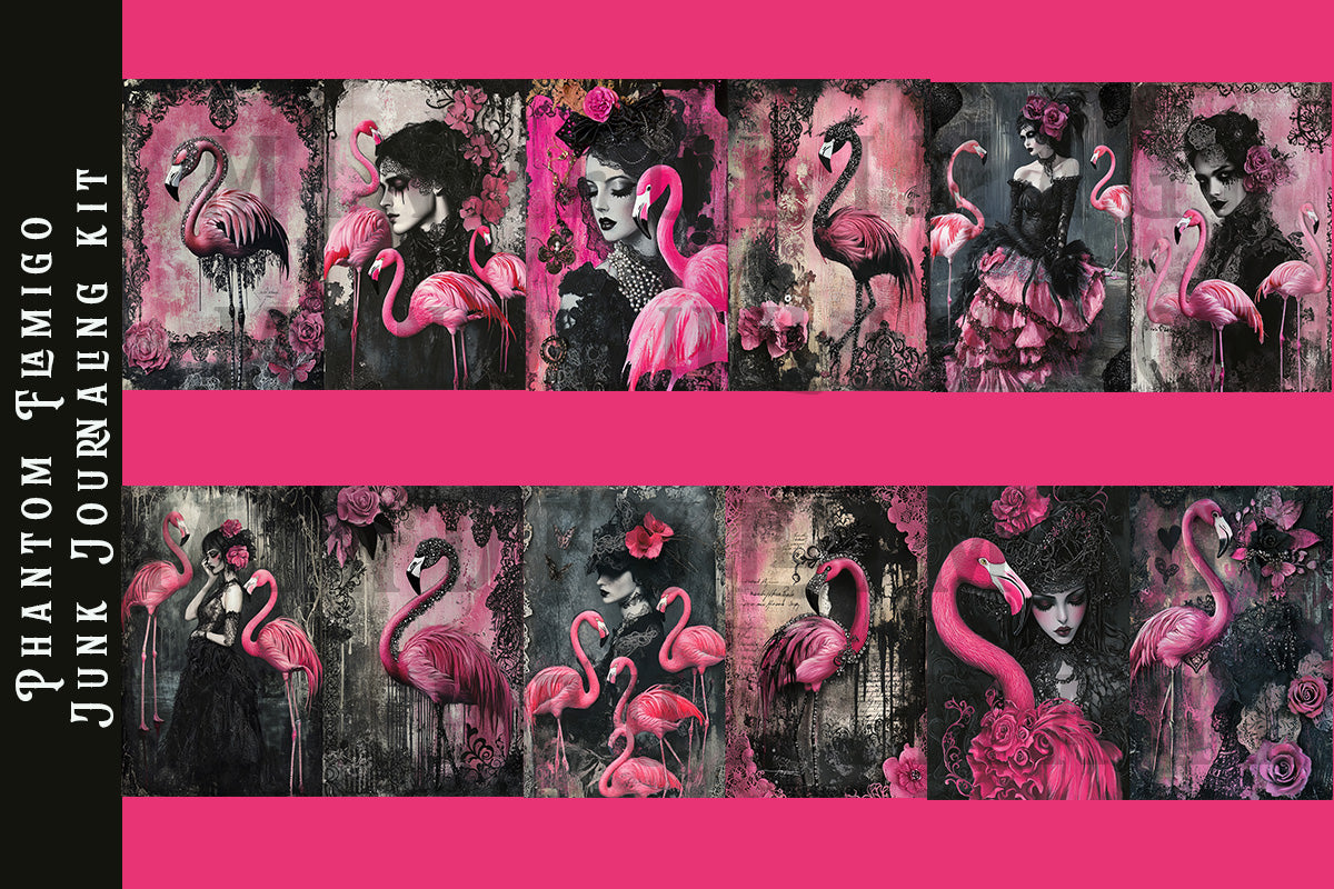 Phantom Flamingo Junk Journaling kit