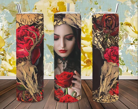 Roses beautiful face 20 oz tumbler