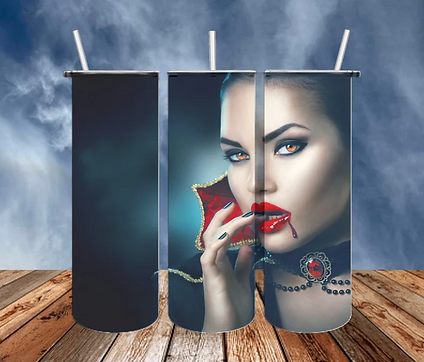Vampire female Dracula 20 oz tumbler