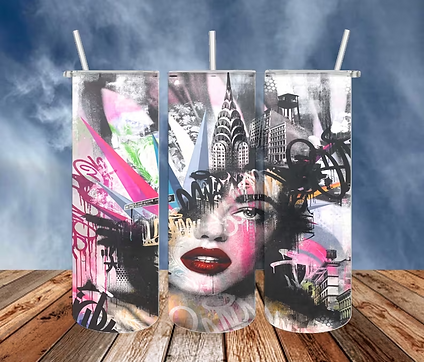 Artsy graphic 20 oz tumbler