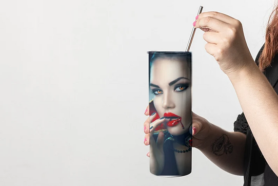 Vampire female Dracula 20 oz tumbler