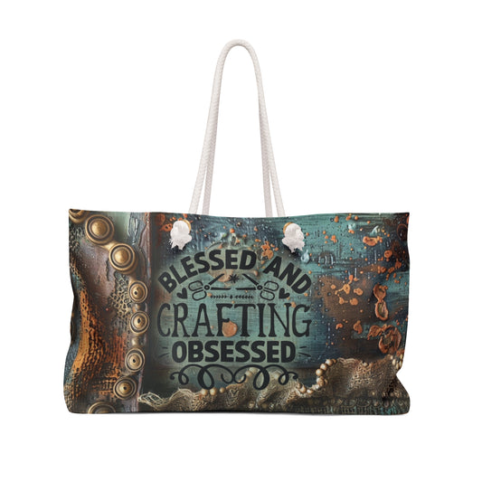 Blessed and crafting obsessed craft Bag