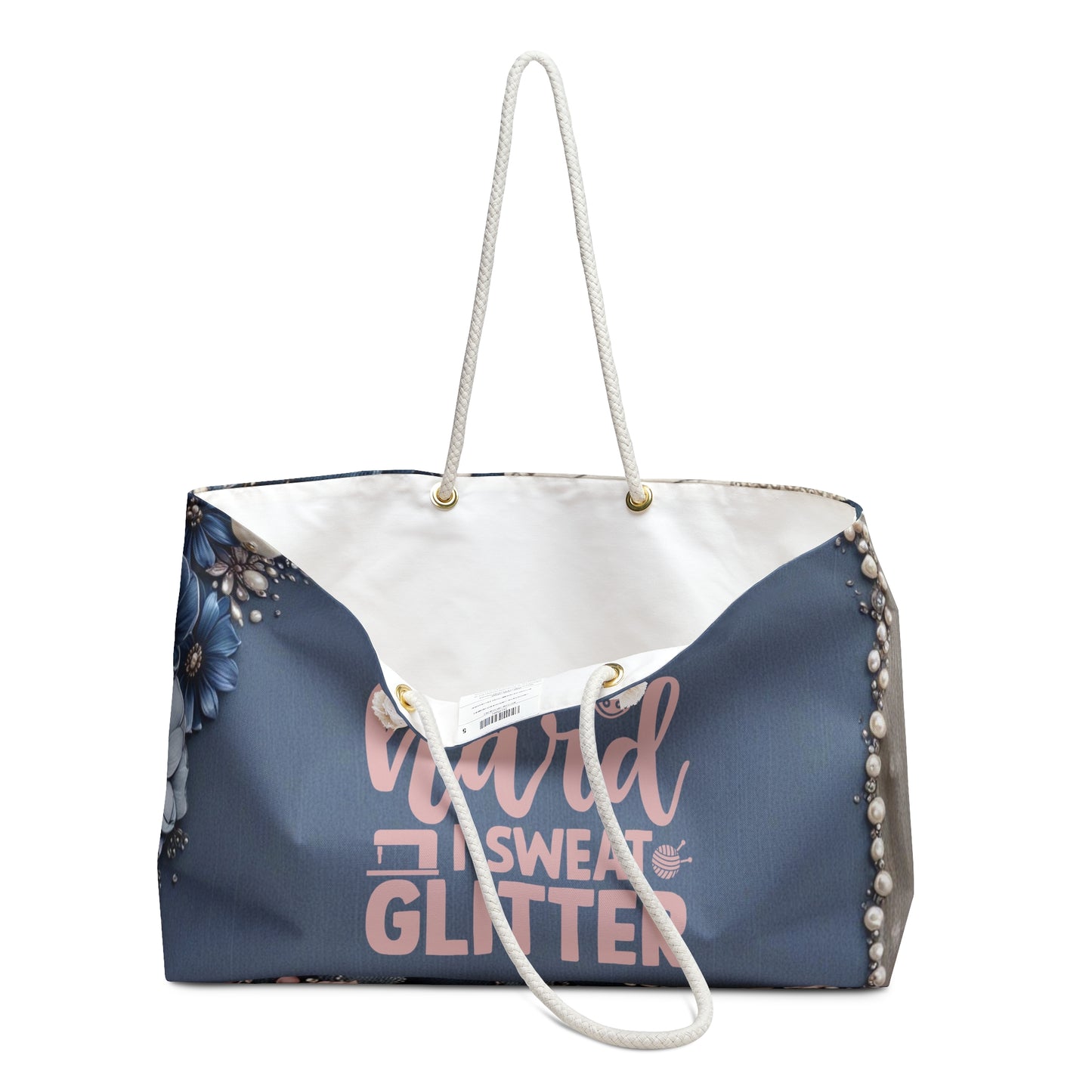 Essence of Denim "I craft so hard i sweat glitter" Craft bag