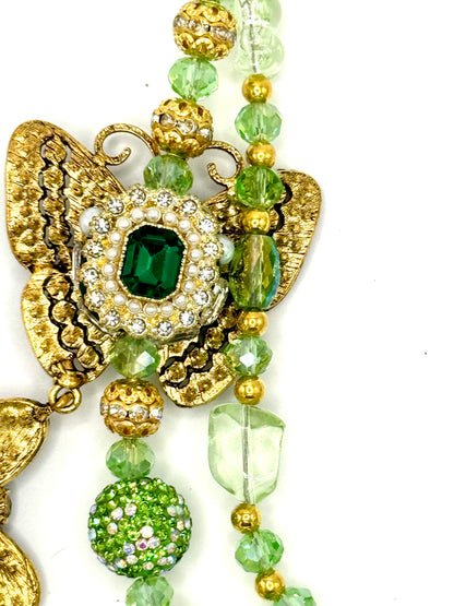 Green butterflies charmed phone chain
