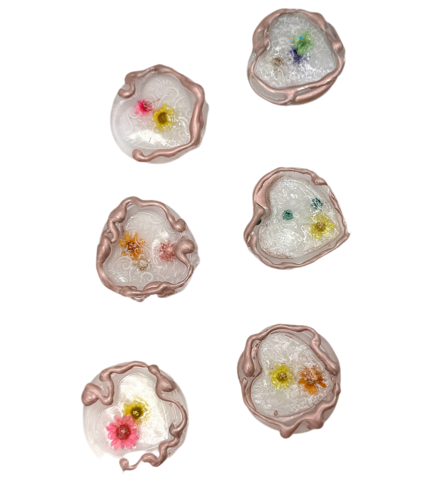 Hot glue Seal set of 6 with Foil lace detail