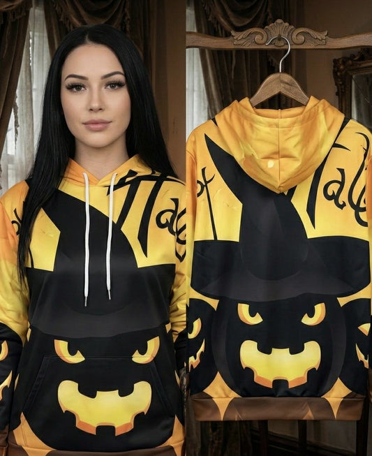 Yellow Halloween Graphic hoodie