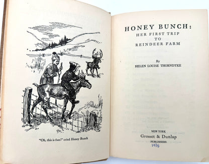 Honey Bunch: Her first trip to reindeer farm.