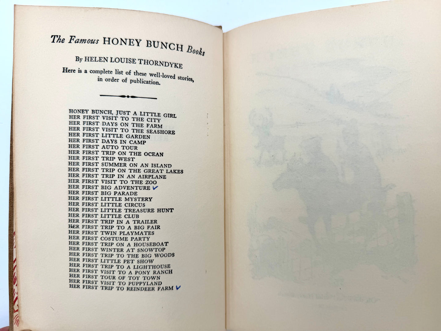 Honey Bunch: Her first trip to reindeer farm.