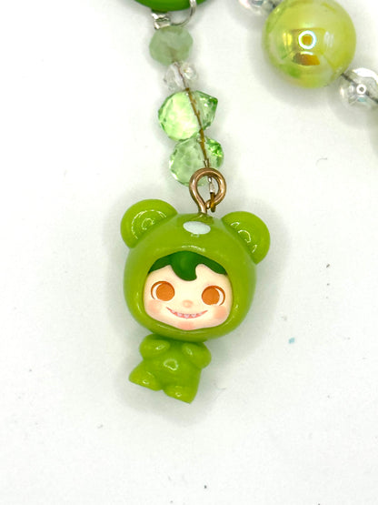 Cute frog charmed phone chain
