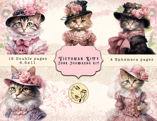 Victorian Kitty Junk journaling kit