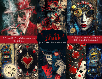 Life is a Gamble Tall Junk Journaling kit