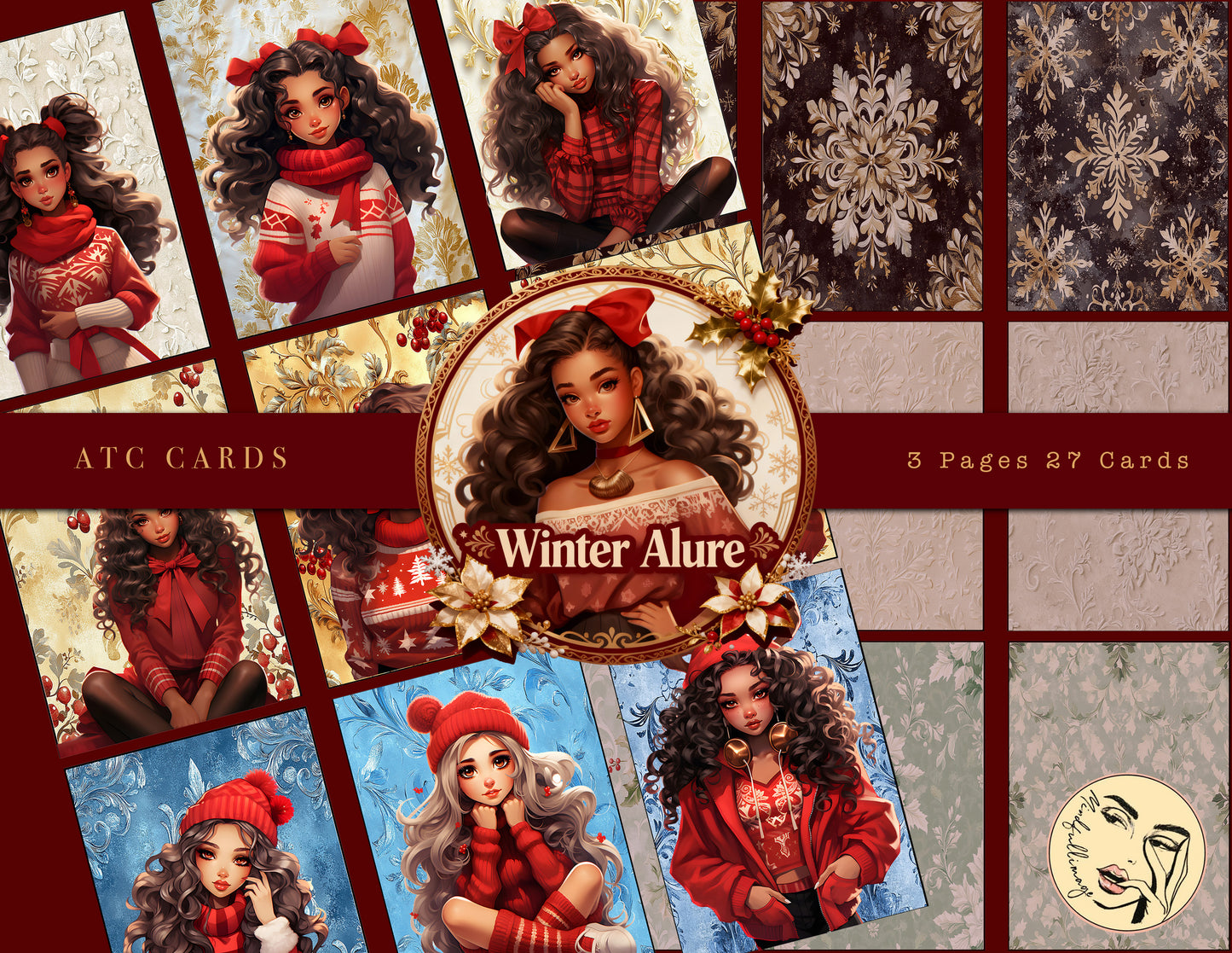 Winter Alure ATC/ Junk journaling cards