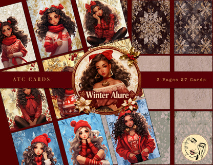 Winter Alure ATC/ Junk journaling cards