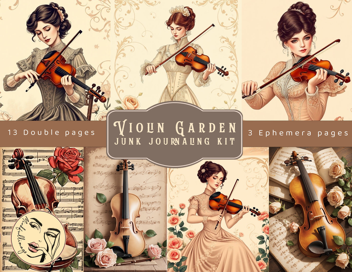 Violin Garden Junk Journaling Kit