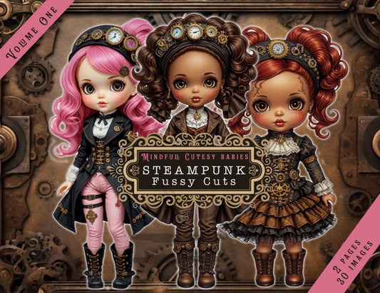 Steampunk Cutesy Babies Fussy Cuts
