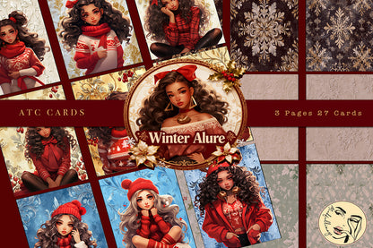 Winter Alure ATC/ Junk journaling cards
