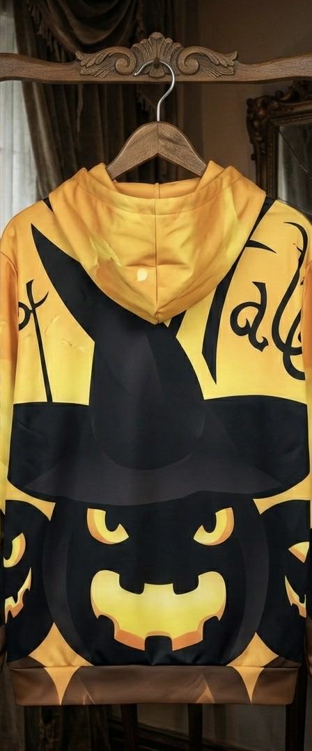 Yellow Halloween Graphic hoodie