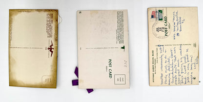 Set of 3 Altered vintage postcards.