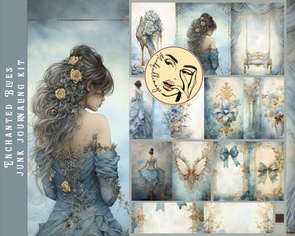 Enchanted Blues Junk Journaling kit