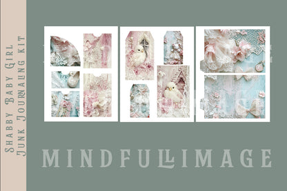 Shabby baby girl Junk Journaling kit
