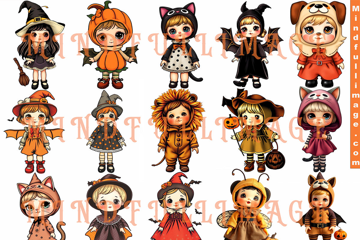 Halloween Cutesy Babies Fussy cuts VOL 2