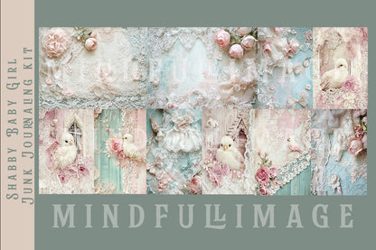 Shabby baby girl Junk Journaling kit