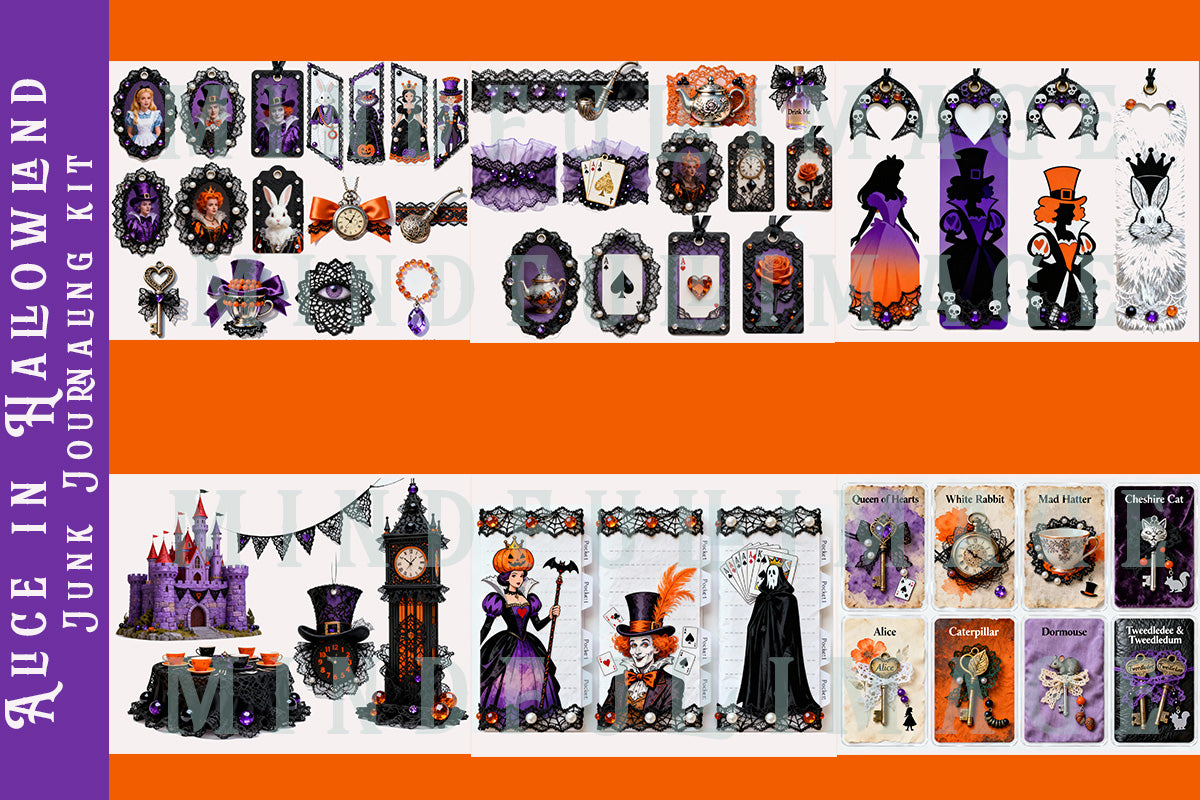 Alice In Hallowland Junk Journaling kit