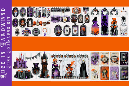Alice In Hallowland Junk Journaling kit