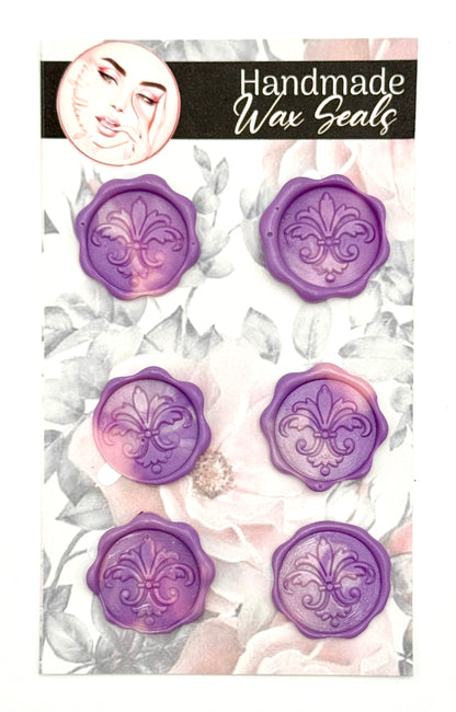 Purple ombré effect 6pcs wax seal set
