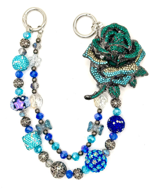 Large rose charmed  phone chain