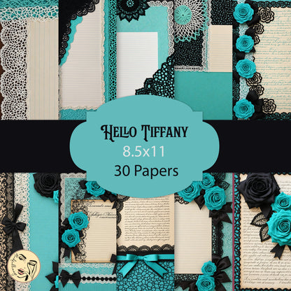 Hello Tiffany Digital Paper Pack