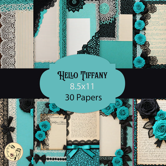 Hello Tiffany Digital Paper Pack