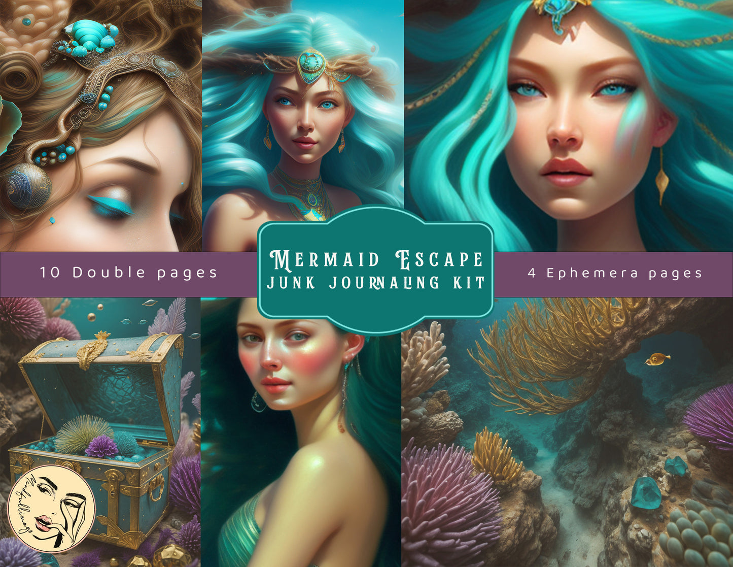 Mermaid Escape Junk Journaling Kit