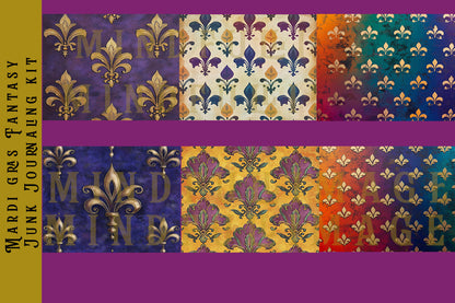 Mardi Gras Fantasy Junk Journaling Kit