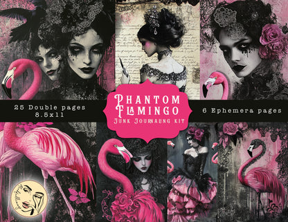 Phantom Flamingo Junk Journaling kit