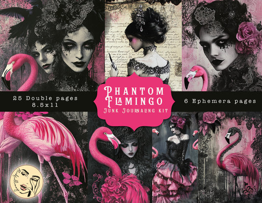 Phantom Flamingo Junk Journaling kit