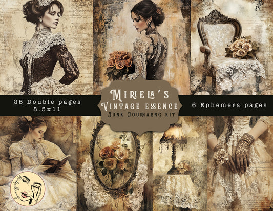 Miriela's Vintage essence Junk journaling kit