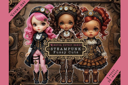 Steampunk Cutesy Babies Fussy Cuts