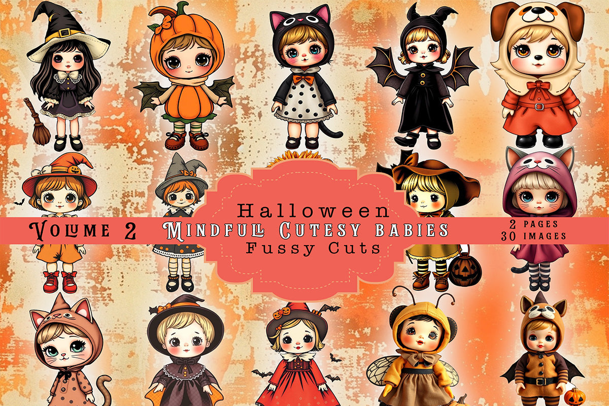 Halloween Cutesy Babies Fussy cuts VOL 2