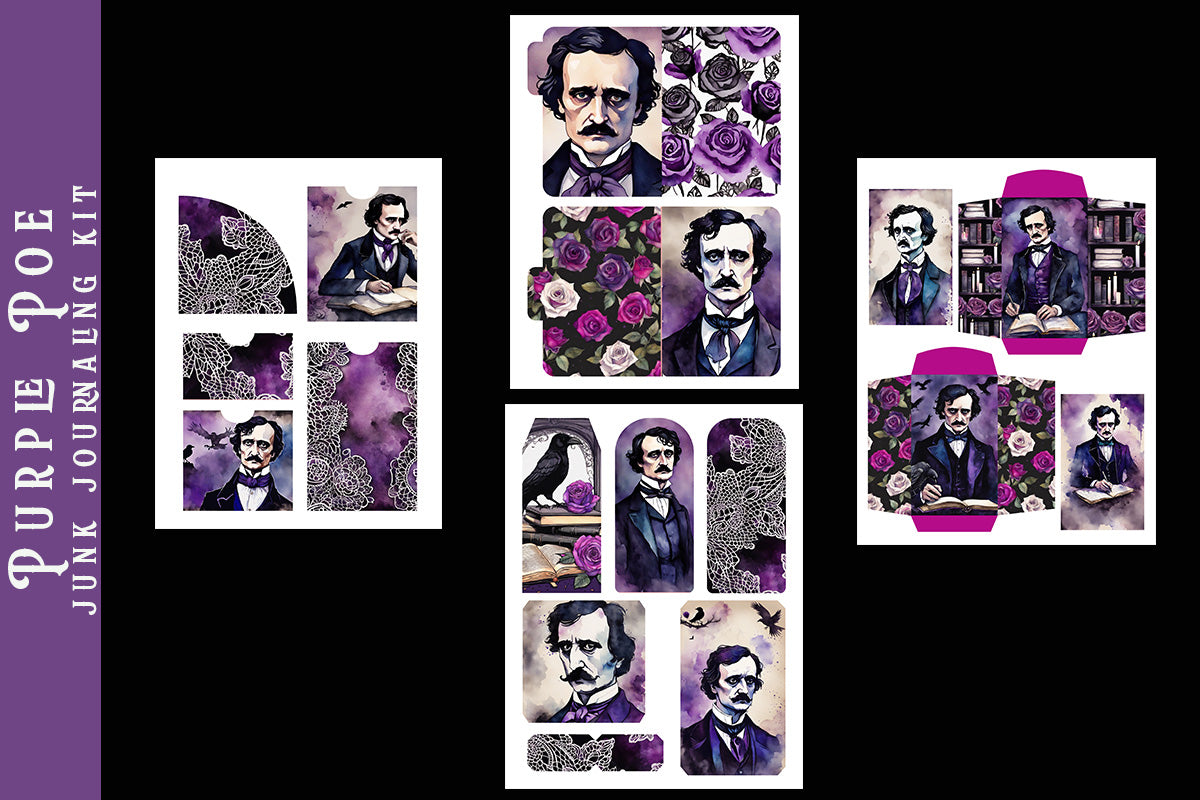 Purple Poe Junk Journaling kit