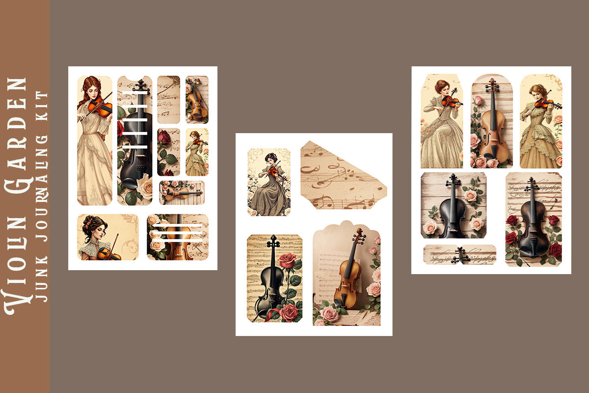 Violin Garden Junk Journaling Kit