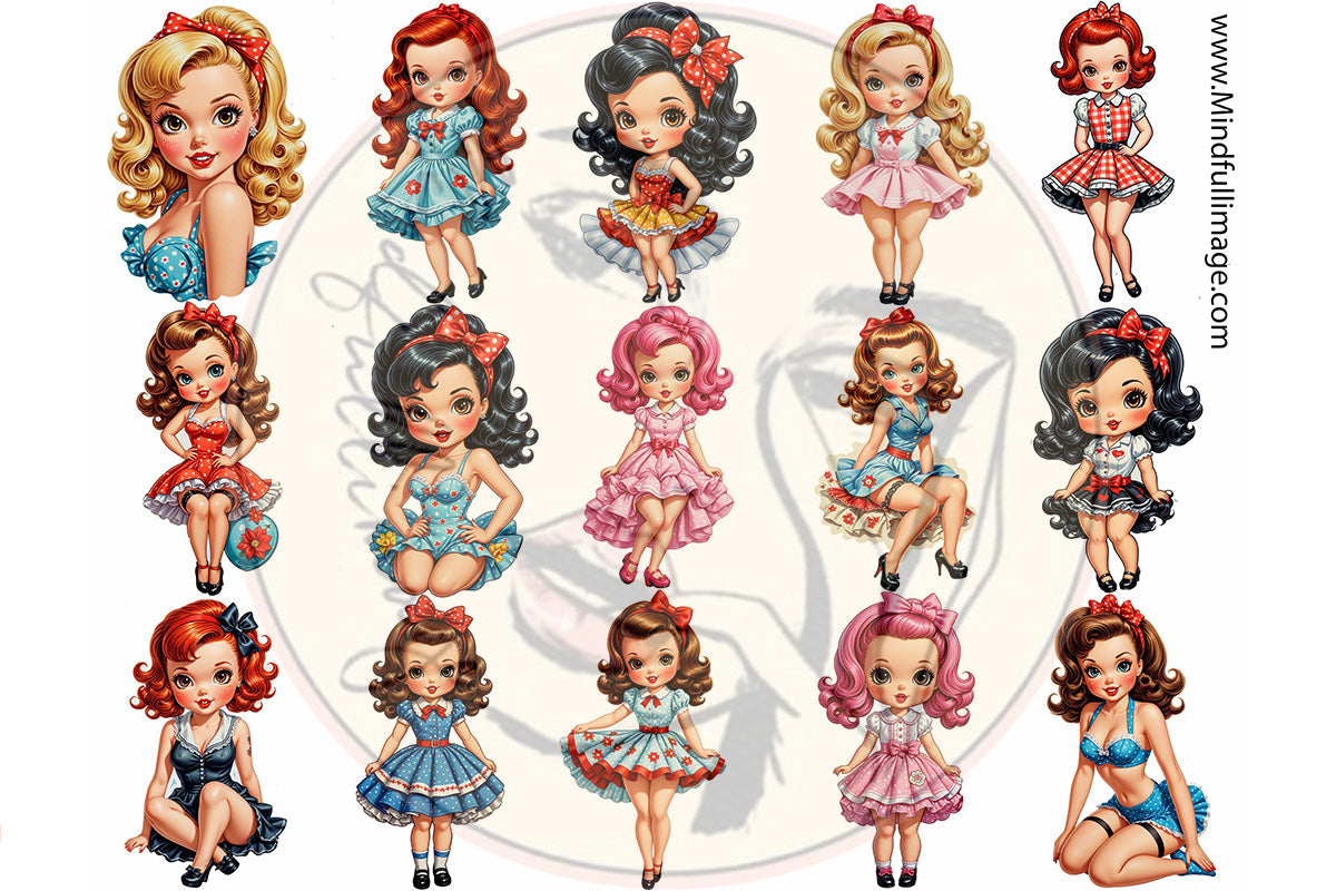 Pin Up Cutesy Babies Fussy Cuts